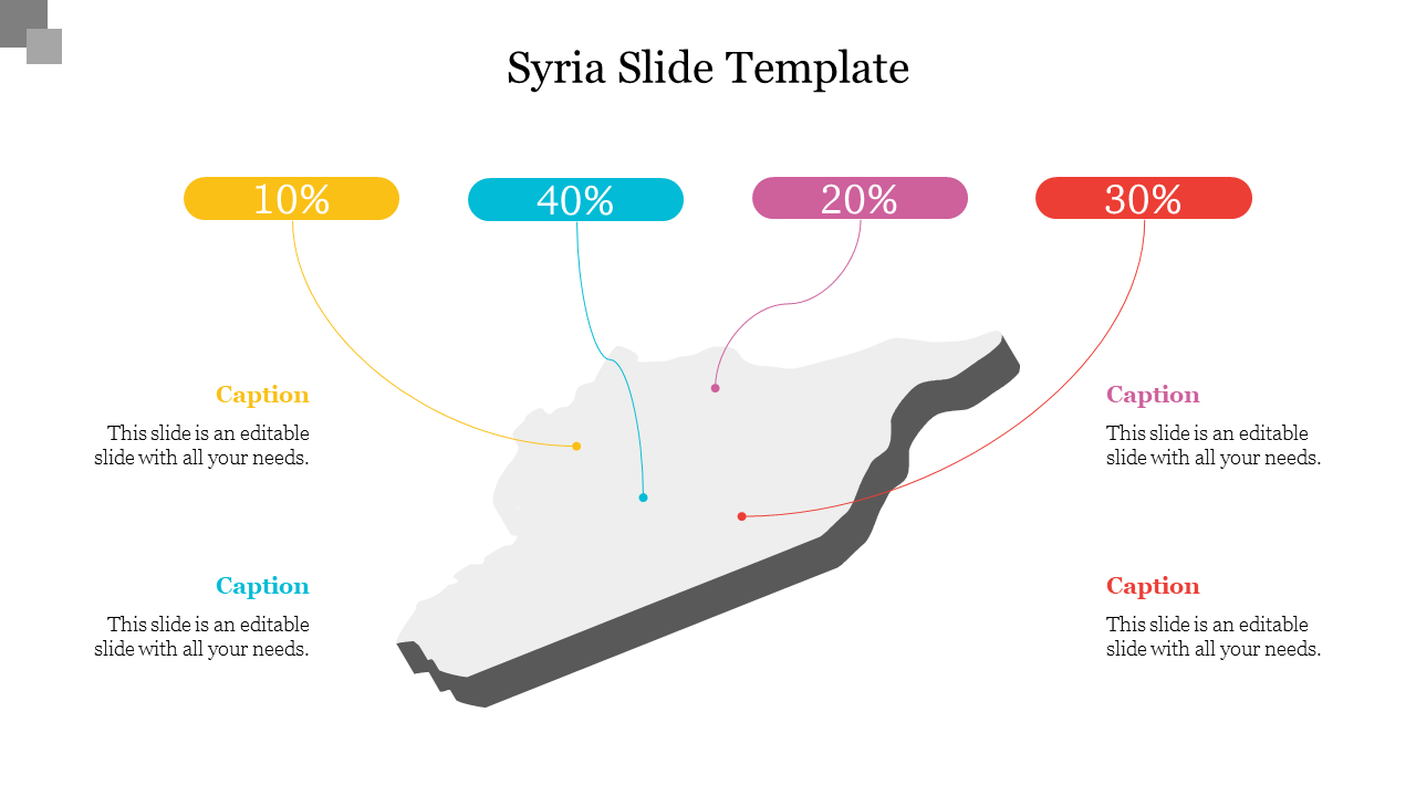 Ready To Use Syria Slide Template Designs With Map